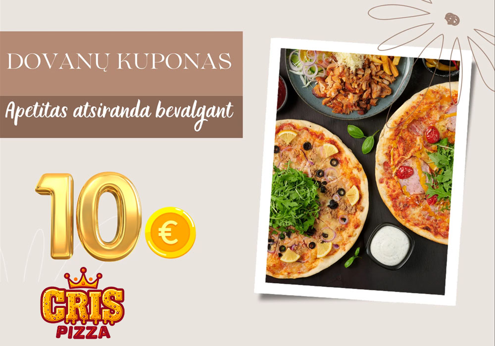 Dovanų kuponas – 10€ Mopizzakebab 2 Dovanų kuponas – 10€ Mopizzakebab 2